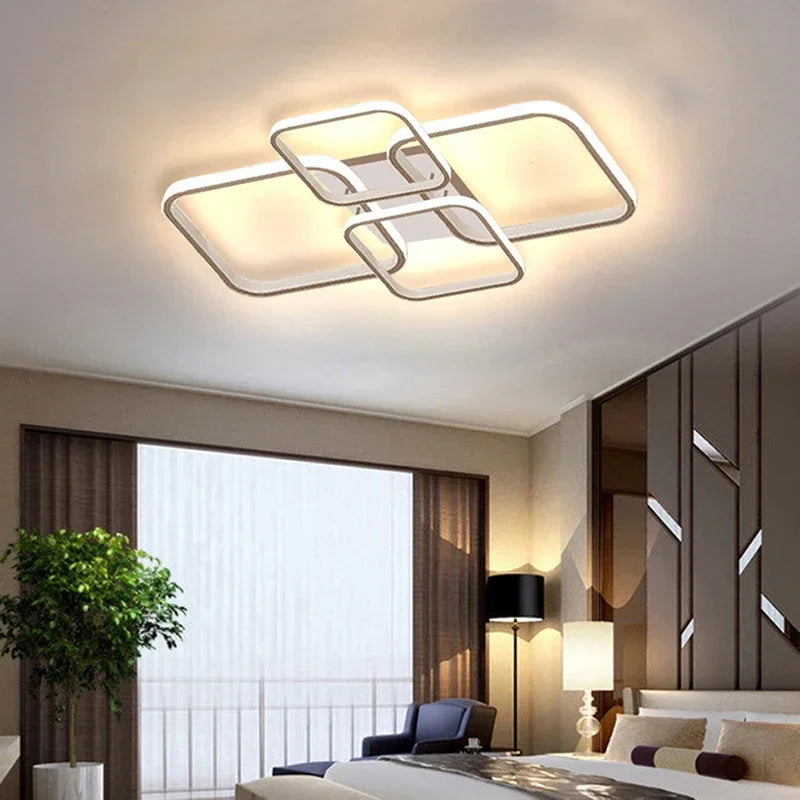 AHA Modern LED Ceiling Light – 4-Ring Design