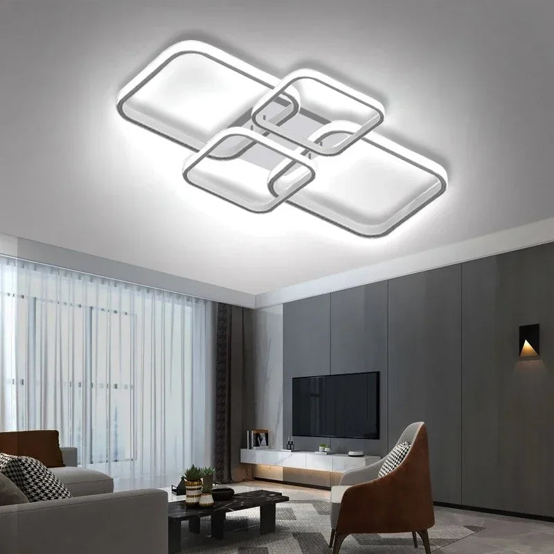 AHA Modern LED Ceiling Light – 4-Ring Design